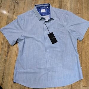 7 Diamonds SS Button Down Shirt - Blue